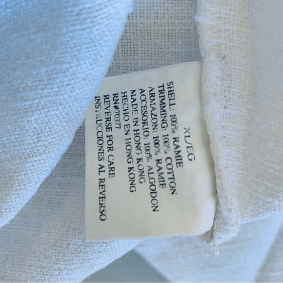 Natural Threads white 100% cotton oversized sport jacket size XL - Picture 11 of 12